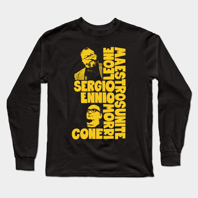 Sergio Leone and Enio Morricone - Maestros Unite Long Sleeve T-Shirt by Boogosh